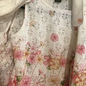 Ladies modern floral blazer cami set